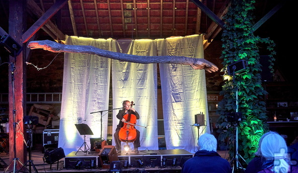 Johanna Stein sang und spielte Cello. Im Anschluss begeisterte dann auch die Stuttgarter Klezmer-Band „Fojgl“. Foto: Stephan Everling/pp/Agentur ProfiPress