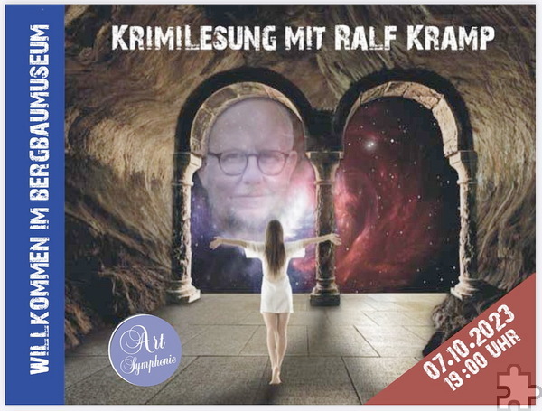 Mit diesem Plakat wirbt der Verein Mechernicher Künstler für eine Autorenlesung mit Ralf Kramp am 7. Oktober im Bergbaumuseum. Foto: Heiner Kirch/pp/Agentur ProfiPress