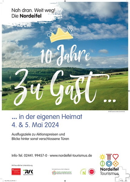 Mit diesem Plakat werben die Veranstalter für viele Besucher. Grafik: Nordeifel Tourismus GmbH/pp/Agentur ProfiPress