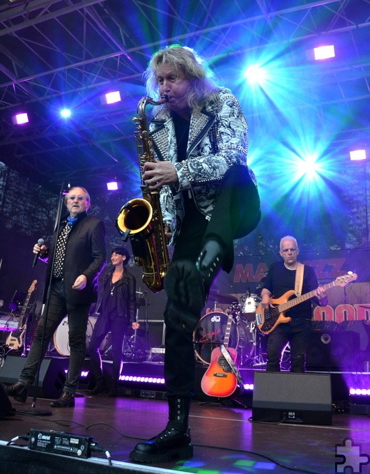 Saxophonist Thilo Baron legte sich wie seine Bandkollegen richtig ins Zeug. Foto: Henri Grüger/pp/Agentur ProfiPress
