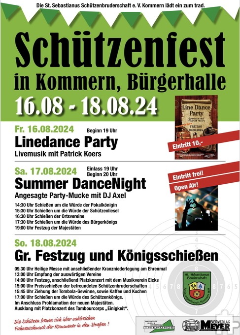 Mit diesem Plakat wirbt der Verein für das Spektakel. Grafik: St. Sebastianus Schützenbruderschaft e. V. Kommern/pp/Agentur ProfiPress