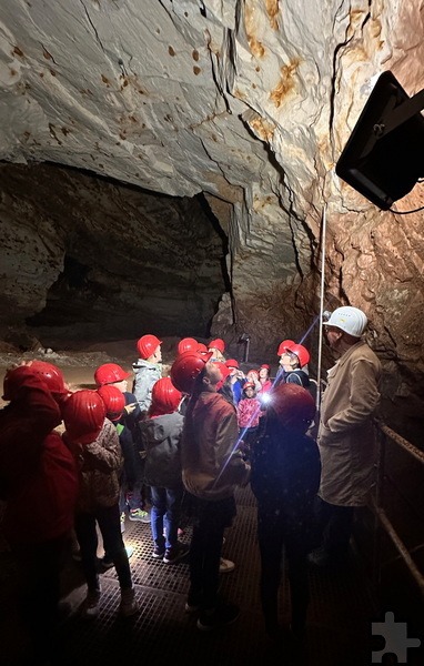 Im Rahmen einer „Schatzsuche“ waren fast 60 Teilnehmer nur mit Taschenlampen bewaffnet im Mechernicher Bergwerk unterwegs. Foto: privat/pp/Agentur ProfiPress