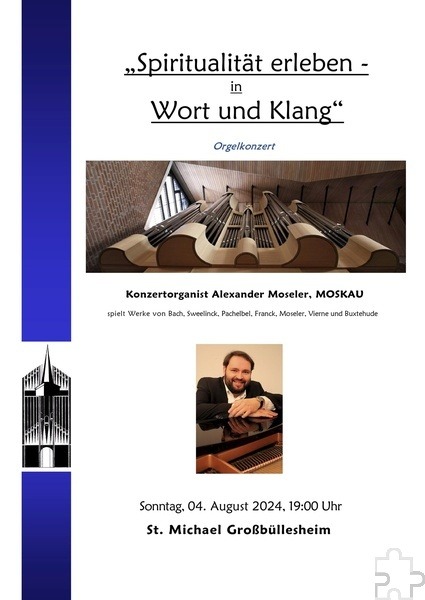 Am Sonntag, 20. Oktober, ist Moseler beim Verein der Freunde Förderer der Musik-Kultur im Seelsorgebereich Euskirchen-Erftmühlenbach zu Gast. Seelsorgebereichskirchenmusiker Volker Prinz hat für 17 Uhr ein Orgelkonzert mit Alexander Moseler auf der bekannten Seifert-Orgel in der Pfarrkirche St. Michael in Großbüllesheim arrangiert. Repro: Sabine Roggendorf/pp/Agentur ProfiPress