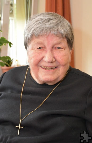 In die Jahre und zu Weisheit gekommene Ordensfrau Helene erinnert sich an die erste Begegnung mit Communio-Gründerin Mutter Marie Therese: „Es traf mich mitten ins Herz, ich hatte gefunden, was ich immer gesucht hatte…“ Foto: Manfred Lang/pp/Agentur ProfiPress