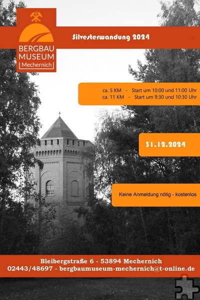 Mit diesem Plakat wirbt das Bergbaumuseum für die Veranstaltung. Grafik: Bergbaumuseum Mechernich/pp/Agentur ProfiPress