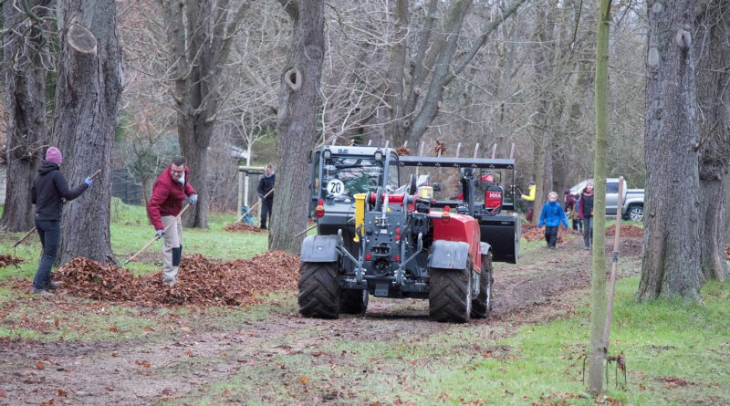 Mit großen und kleinen Geräten machten sich 40 Freiwillige im Dezember an die Arbeit, die Kastanienallee in Wachendorf von Laub zu befreien. Foto: Privat/pp/Agentur ProfiPress