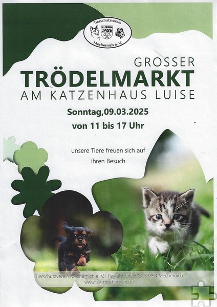 Am 9. März wird im Mechernicher Tierheim wieder getrödelt, was das Zeug hält. Die Einnahmen verwendet man für eine Klimaanlage sowie Heizung für die Tiere. Archivbild: pp/Agentur ProfiPress