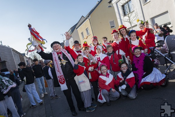 Die Clowns des Festausschusses Mechernicher Karneval waren herrlich wunderschön kostümiert und bestens gelaunt. Foto: Ronald Larmann/pp/Agentur ProfiPress