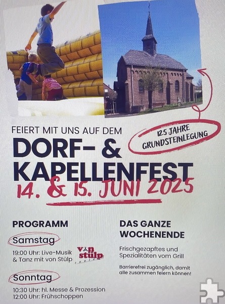 In den 80er Jahren ging das Gotteshaus als Stiftung an die Pfarre St. Severinus Kommern über, da der Sankt-Josef-Bauverein die damals anstehenden Sanierungsarbeiten finanziell alleine nicht stemmen konnte. Heute findet einmal im Monat in der Kapelle ein Gottesdienst statt, alle zwei Jahre ein Dorf- und Kapellenfest. Repro: Sabine Roggendorf/pp/Agentur ProfiPress