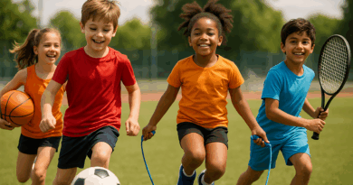 Die Sportwelt Schäfer (Bad Münstereifel/Kommern) und die „Expertenallianz“ weisen auf für die Entwicklung wichtige Bewegung bei Kindern und Jugendlichen hin. KI-Bild: Henri Grüger/pp/Agentur ProfiPress