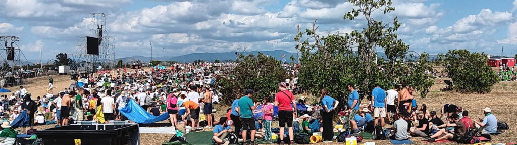 Die Messe auf einem Feld vor Rom war der Höhepunkt des Jubiläums der Jugend im Heiligen Jahr 2025. Eine halbe Million Jugendliche sollen teilgenommen haben. Foto: Privat/pp/Agentur ProfiPress