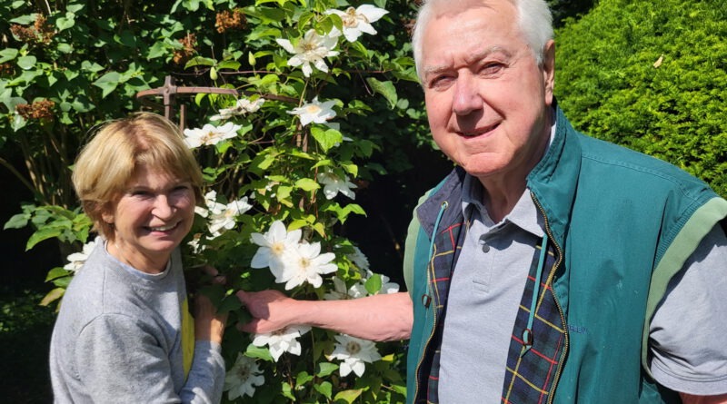 Monika und Willi Hamacher in ihrem Garten auf dem Johannesberg: Nicht immer waren sie in 50 Jahren glücklich über die Mechernicher Kommunalpolitik. Erst Bürgermeister Dr. Hans-Peter Schick sei es in den vergangenen 15 Jahren gelungen, nennenswerte Neubaugebiete und attraktive Geschäftsbauten anzusiedeln. Foto: Manfred Lang/pp/Agentur ProfiPress
