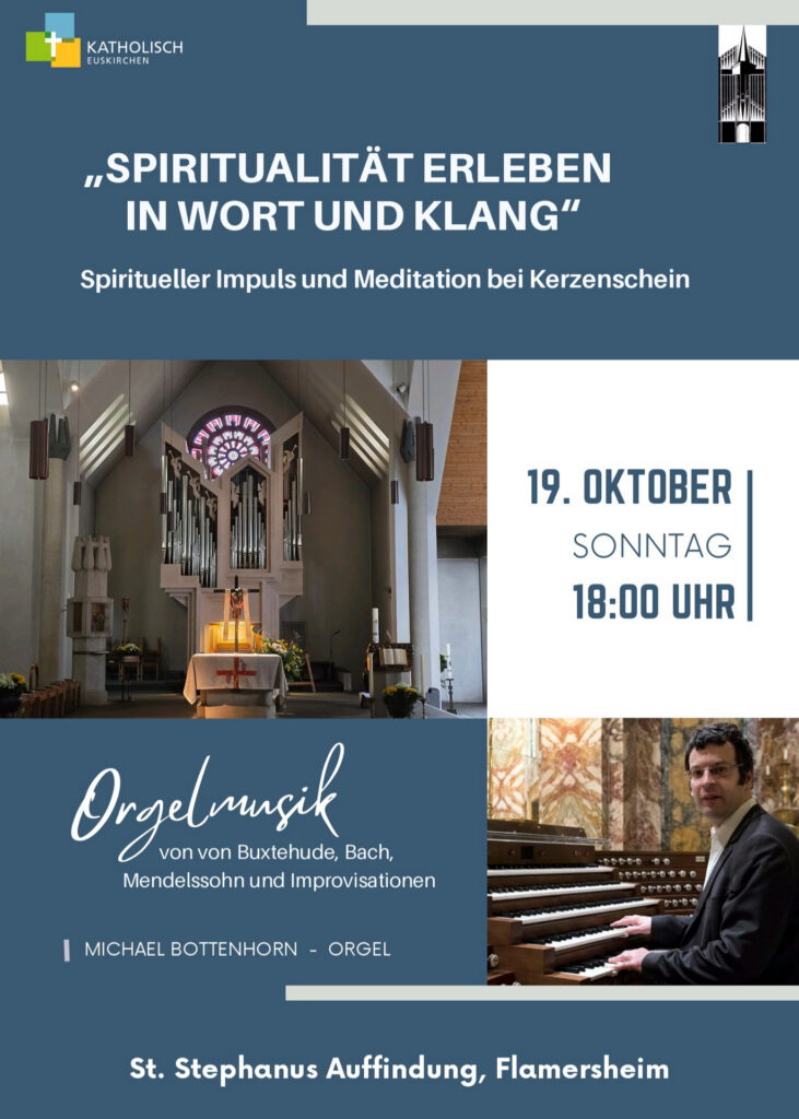 Mit diesem Anschlag wirbt der Verein der Freunde und Förderer der Musik-Kultur für eine meditative Orgelandacht mit dem Beueler Organisten Michael Bottenhorn. Foto: Volker Prinz/pp/Agentur ProfiPress