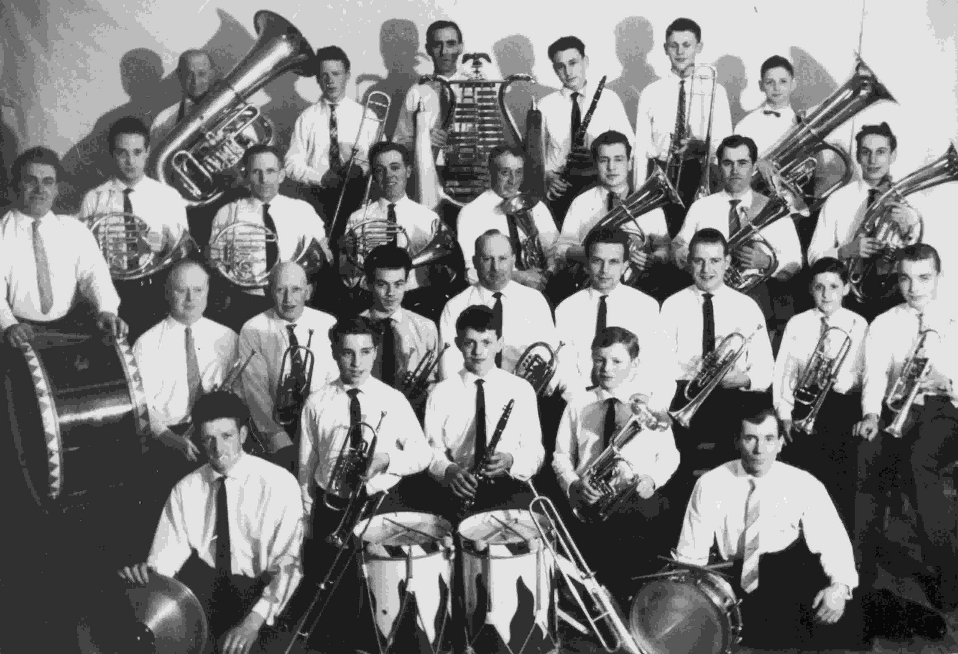 Der Musikverein Lessenich mit Nachwuchsinstrumentalisten 1962. Repro: ml/pp/Agentur ProfiPress