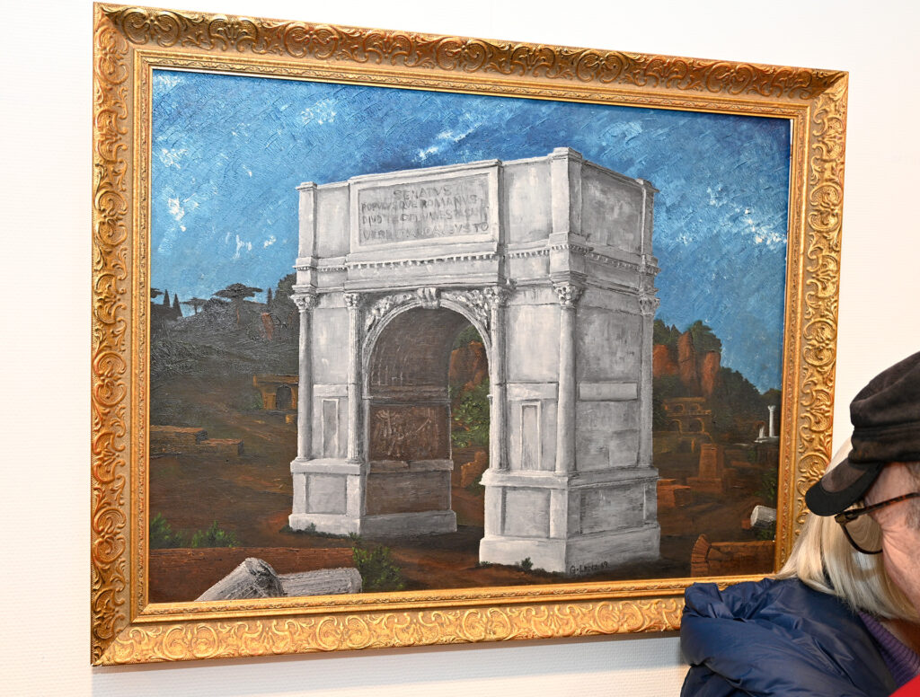 Die Darstellung des Titusbogens von Gerhard Lenz. Foto: Henri Grüger/pp/Agentur ProfiPress