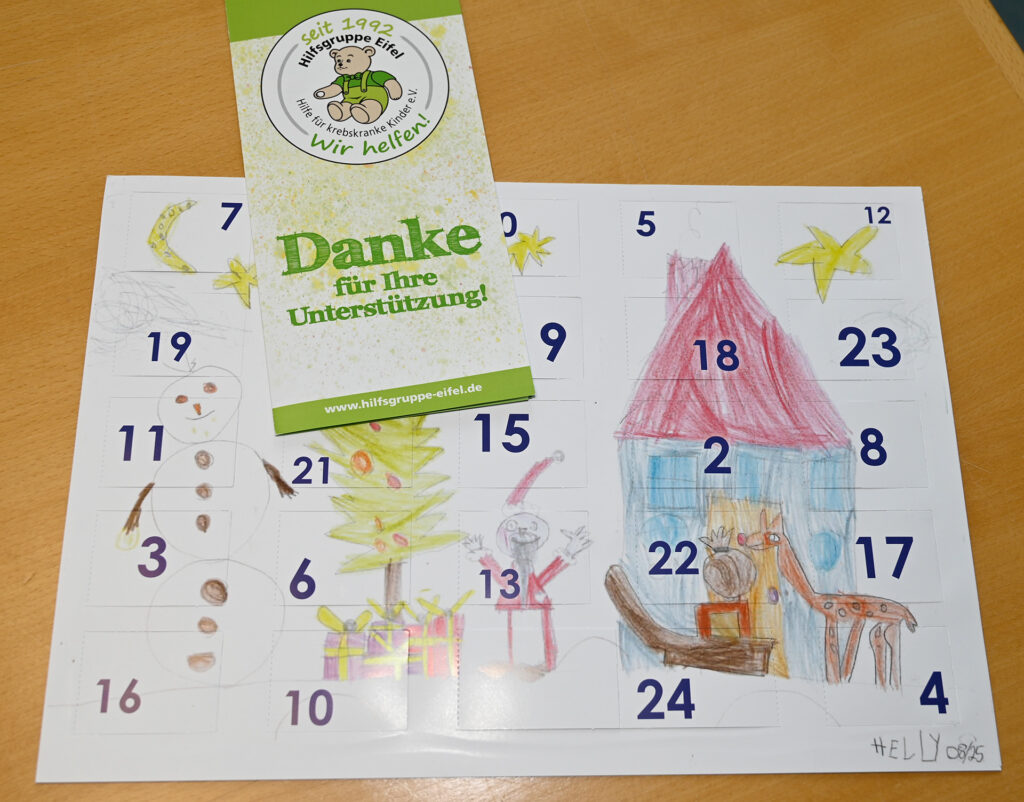 Helly hatte den Motivwettbewerb für den Adventskalender gewonnen, der Familien viel Freude und der Hilfsgruppe viele Spenden gebracht hatte. Foto: Henri Grüger/pp/Agentur ProfiPress