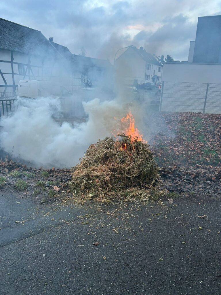Lösten sich in Rauch auf: Die kleinen und großen „Karnevalssünden“ der Kommerner und Kommernerinnen. Foto: Thomas Metzen/Agentur ProfiPress