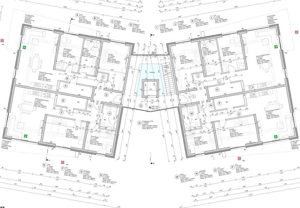 Grundriss des zweiten Obergeschosses der neuen „Heimatpassage“ an der Mechernicher Bruchgasse. Repro: Schäfer & Bauer GbR/pp/Agentur ProfiPress