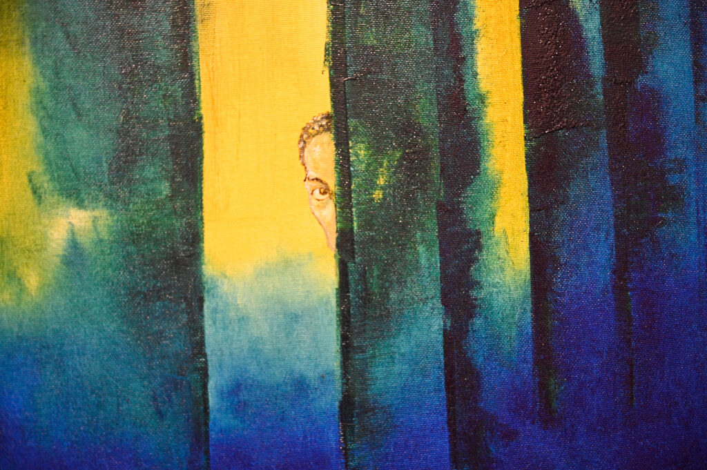 In seinen Werken griff er immer wieder gesellschaftliche und politische Themen auf. Dieses Gemälde trägt den Titel „Alle Menschen sind Ausländer – fast überall“. Foto: Henri Grüger/pp/Agentur ProfiPress