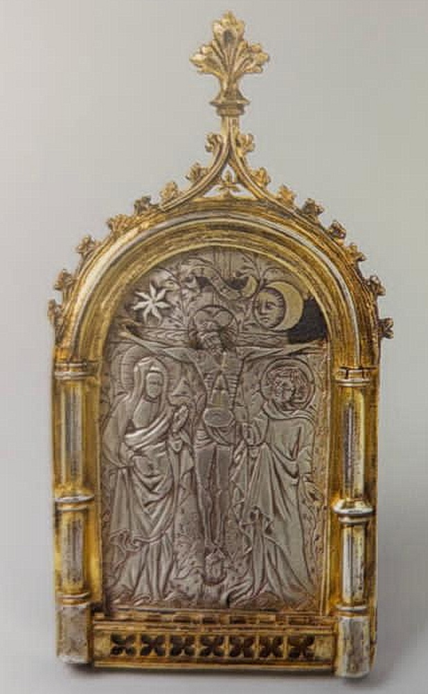 „Paxtäfelchen waren im Rheinland durchaus verbreitet, aber es haben sich nur sehr wenige erhalten“, so der unter dem Pseudonym „Tryptychon“ publizierende Kirchenkunstforscher Schweikert-Wehner. Hier ein Exemplar aus dem 15. Jahrhundert. Repro: Peter Schweikert-Wehner/pp/Agentur ProfiPress