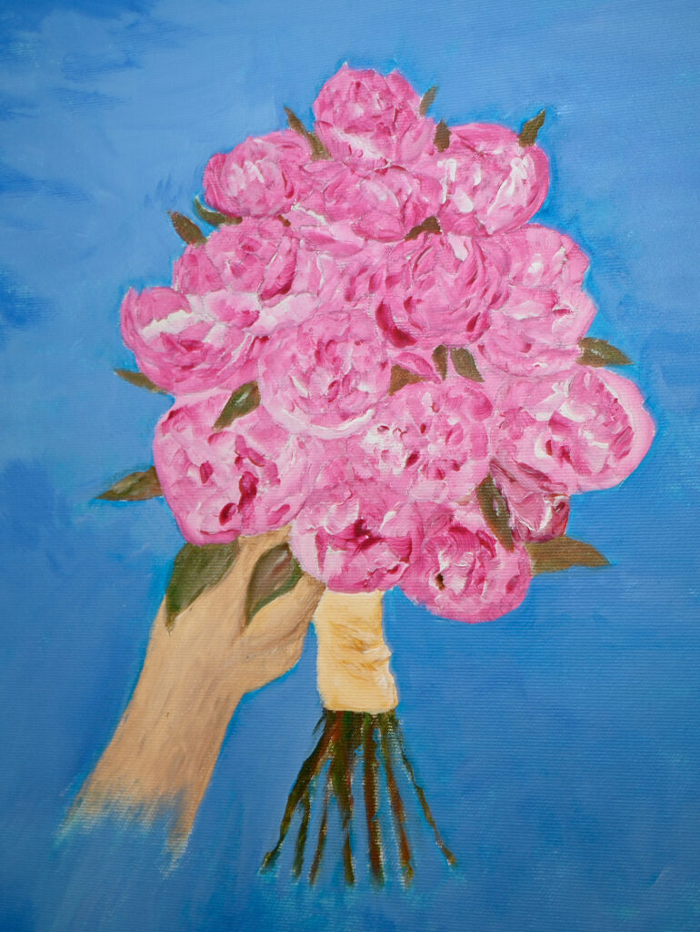 „Von mir zu Dir“ – ein Gemälde, das Lenz für seine Enkelin Luka gemalt hat. Foto: Henri Grüger/pp/Agentur ProfiPress