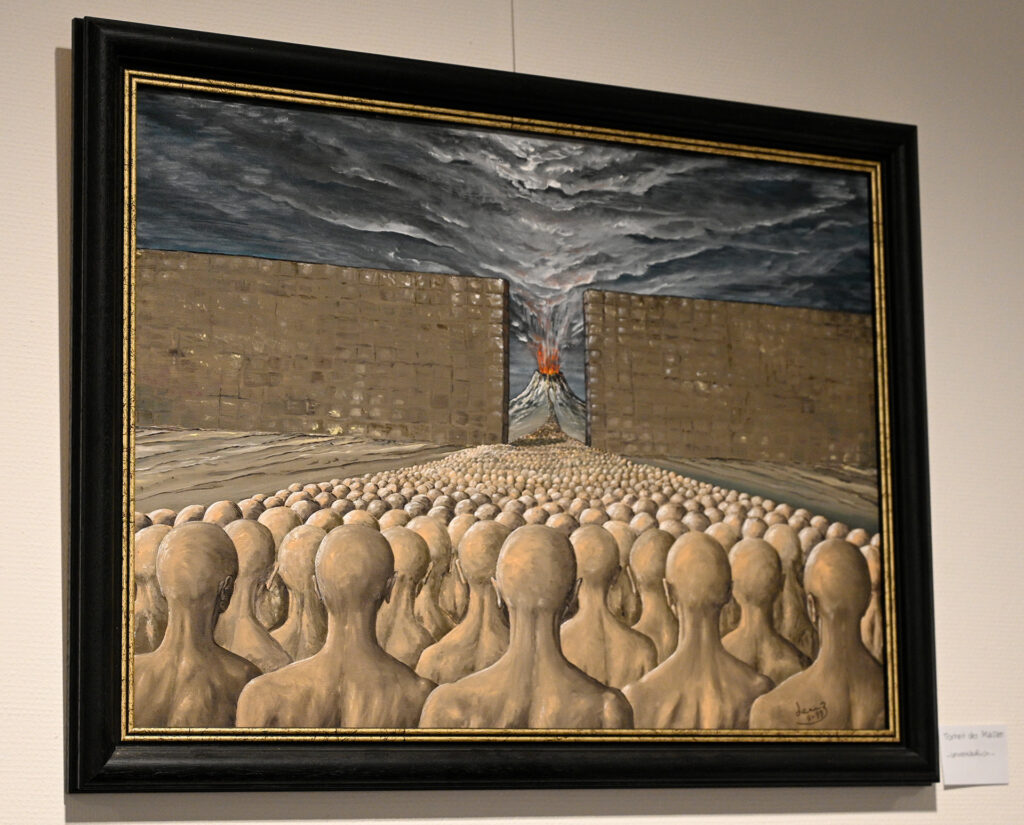 Gerhard H. Lenz´ Werk „Die Torheit der Massen“ – eindrücklich und gesellschaftskritisch. Foto: Henri Grüger/pp/Agentur ProfiPress