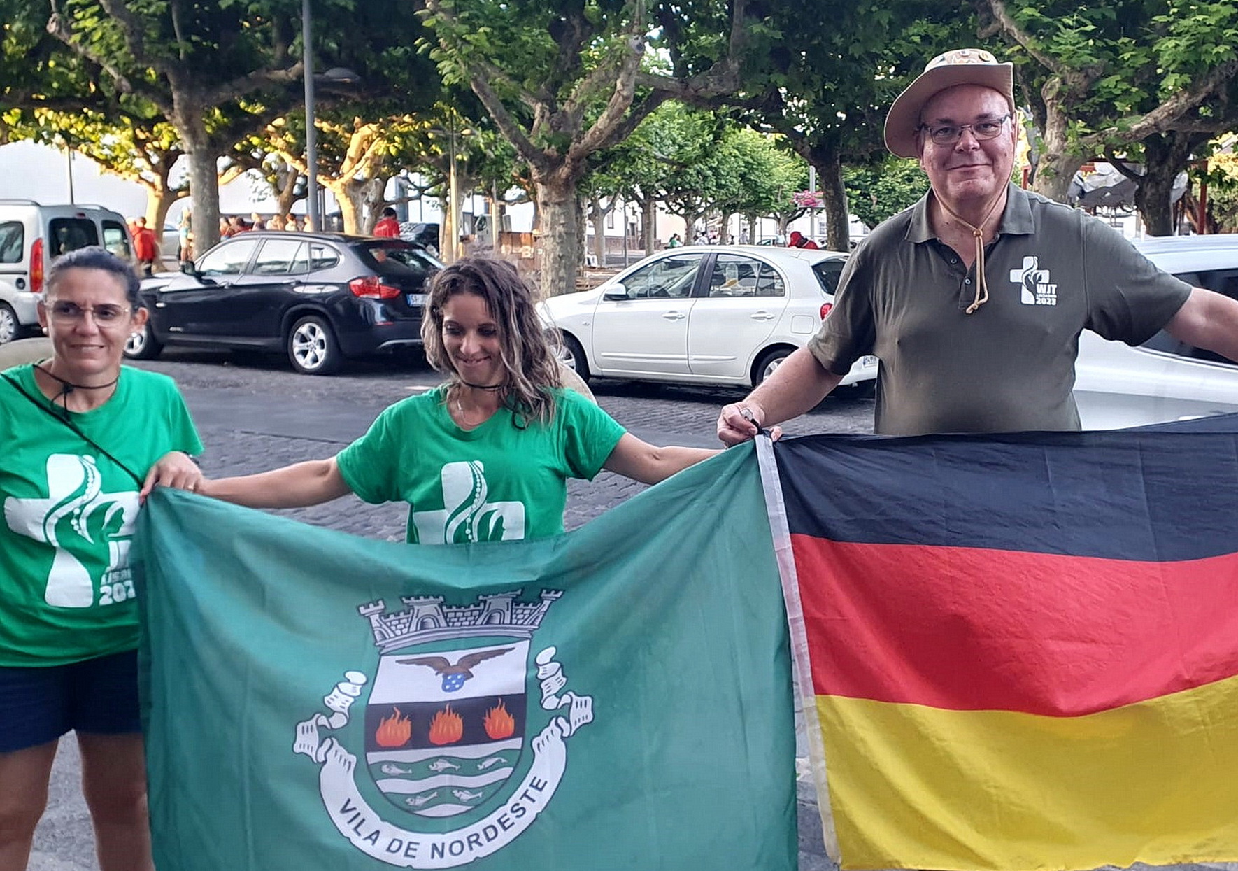 Internationale Flaggenparade 2023 in Portugal unter Beteiligung des Leitenden Pfarrers Erik Pühringer. Foto: Privat/pp/Agentur ProfiPress
