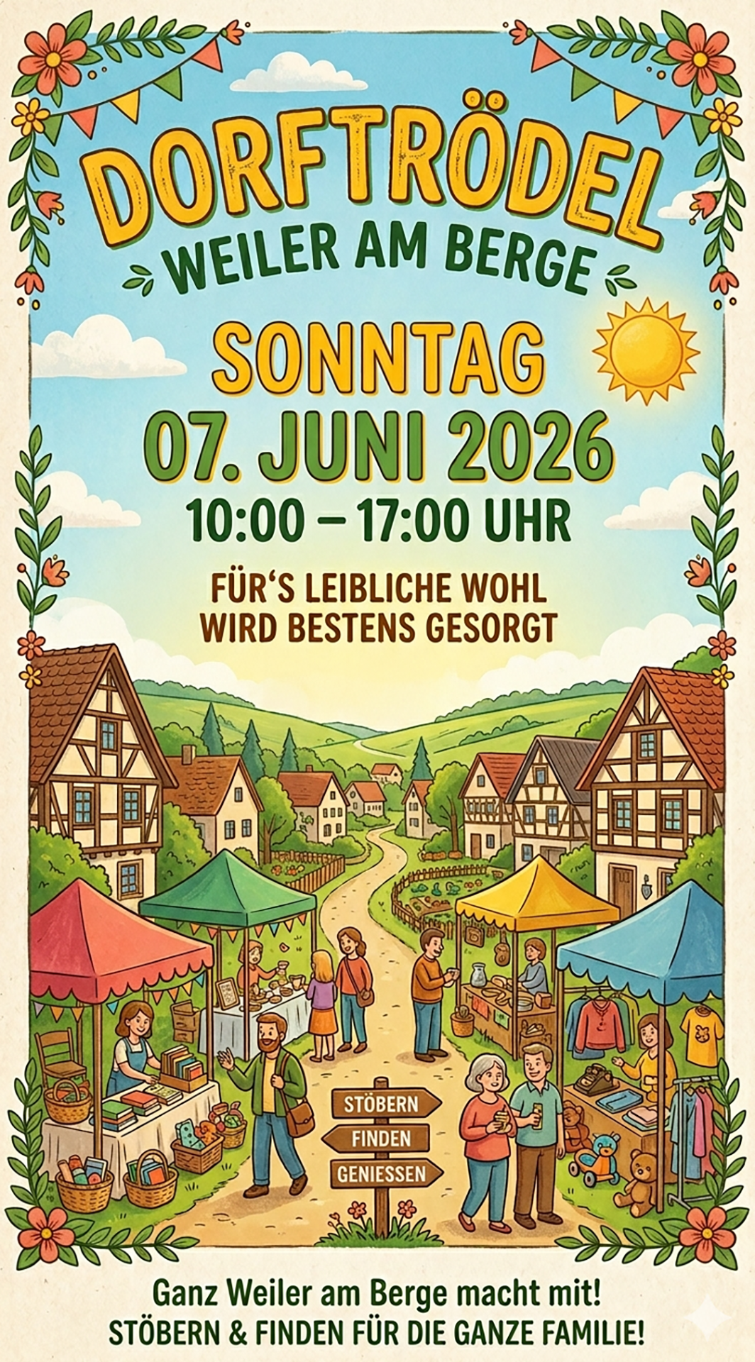 Ein Dorf wird zum Trödelmarkt