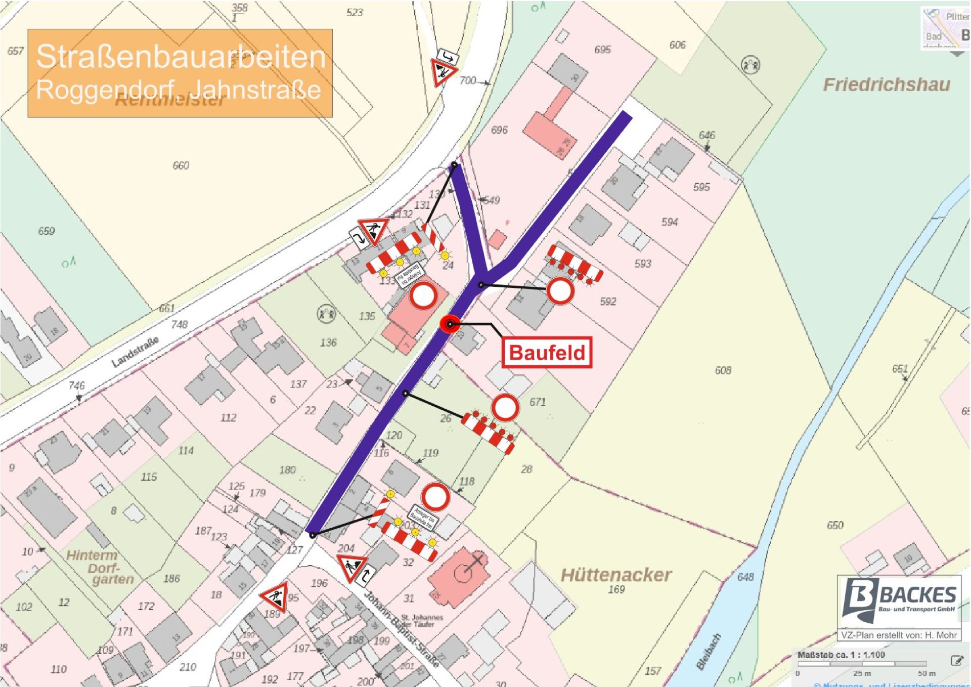 Jahnstraße in Roggendorf gesperrt
