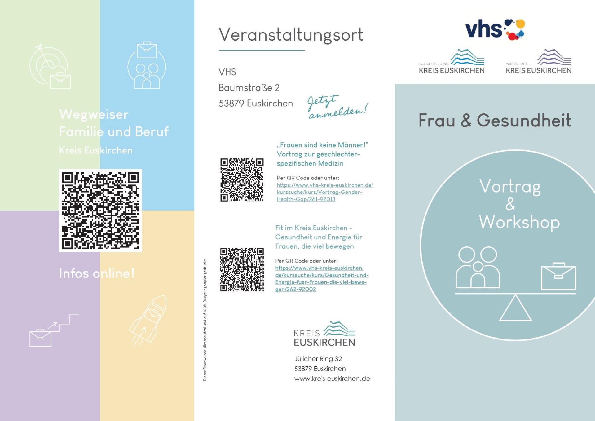 Bei Medikamenten, Diagnosen und Therapien spielt die geschlechtersensible Betrachtung eine immer wichtigere Rolle. Warum, erklärt Allgemeinärztin Dr. Christiane Groß in ihrem Vortrag. Flyer: Kreis Euskirchen/pp/Agentur ProfiPress