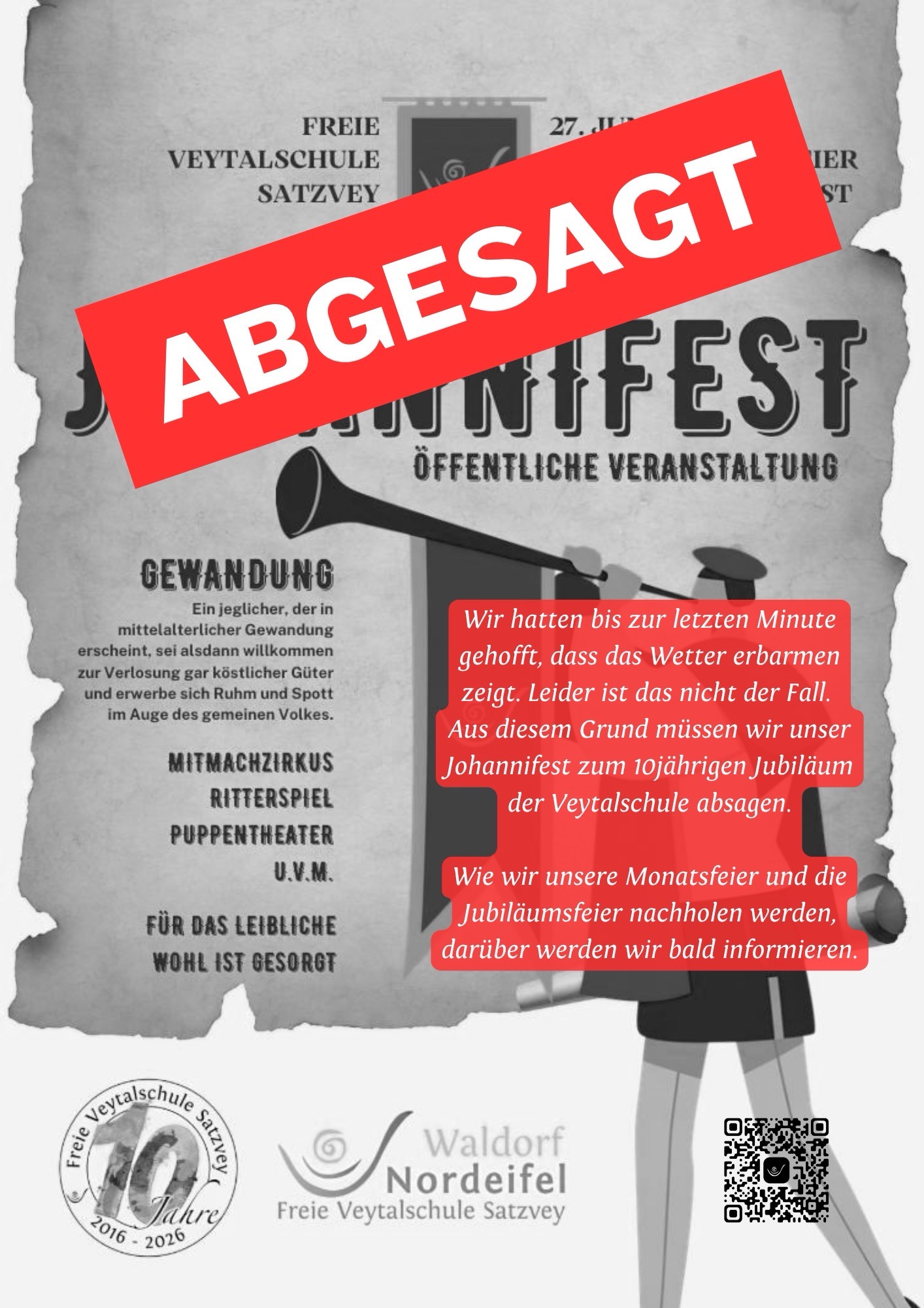 Johannifest abgesagt