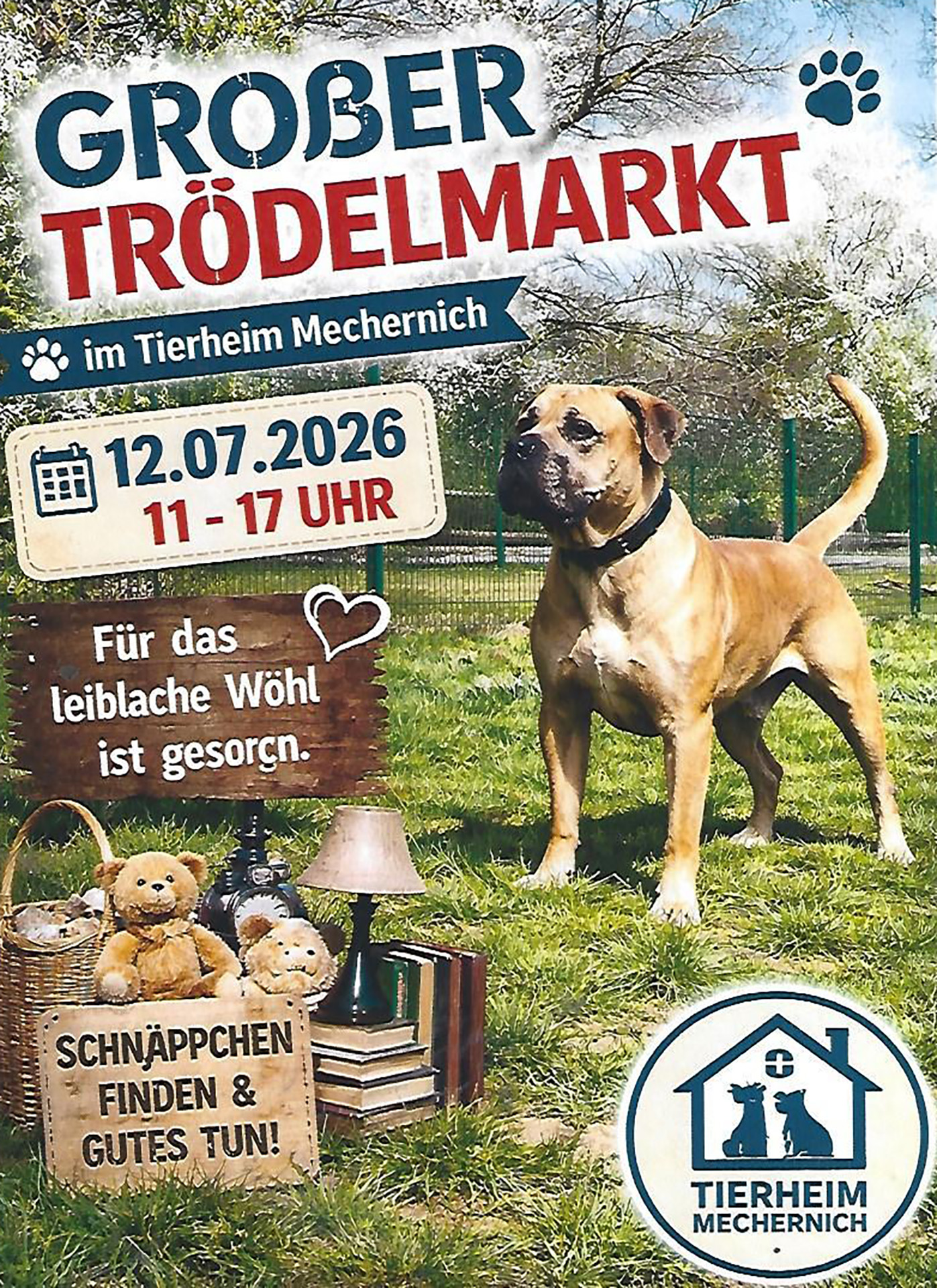 GroĂer Trödelmarkt im Tierheim