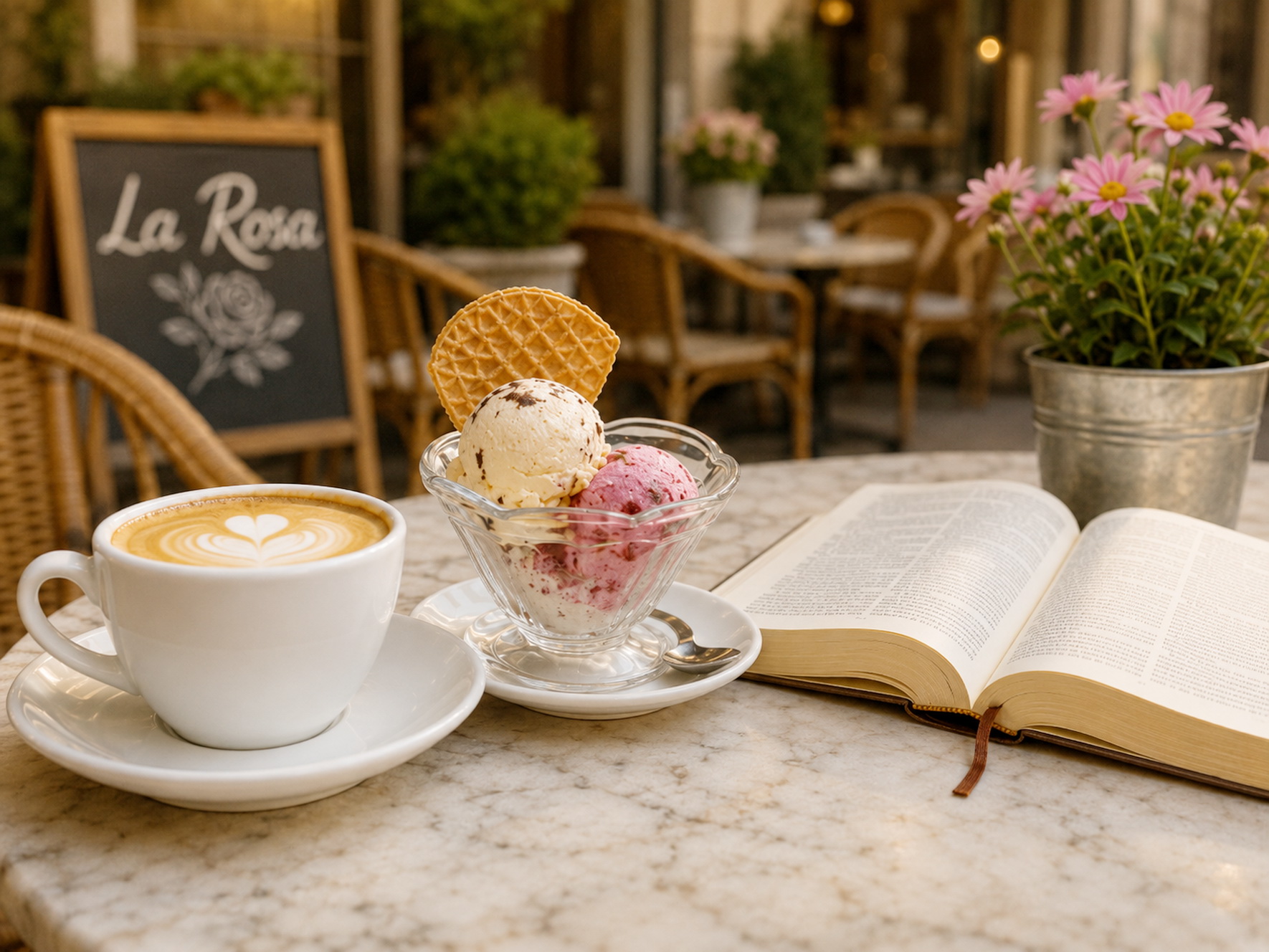 Cappuccino, Eis und Bibel