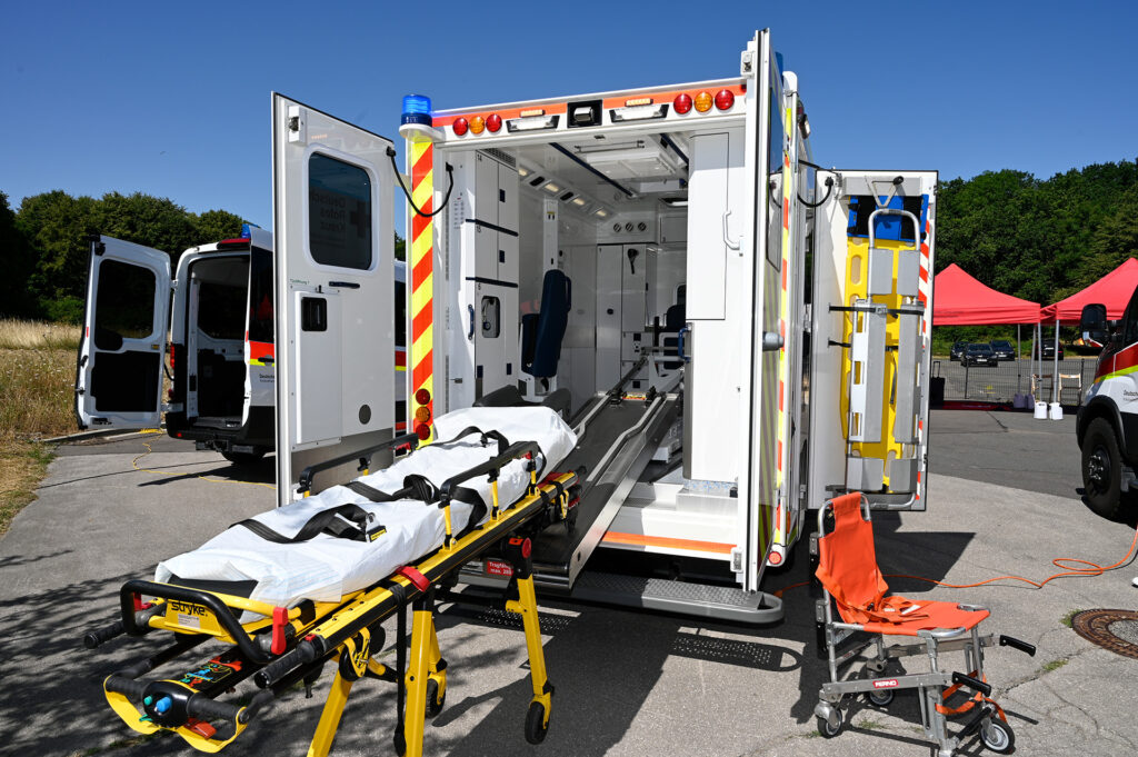 Ein Blick in den Rettungswagen… Foto: Henri Grüger/pp/Agentur ProfiPress