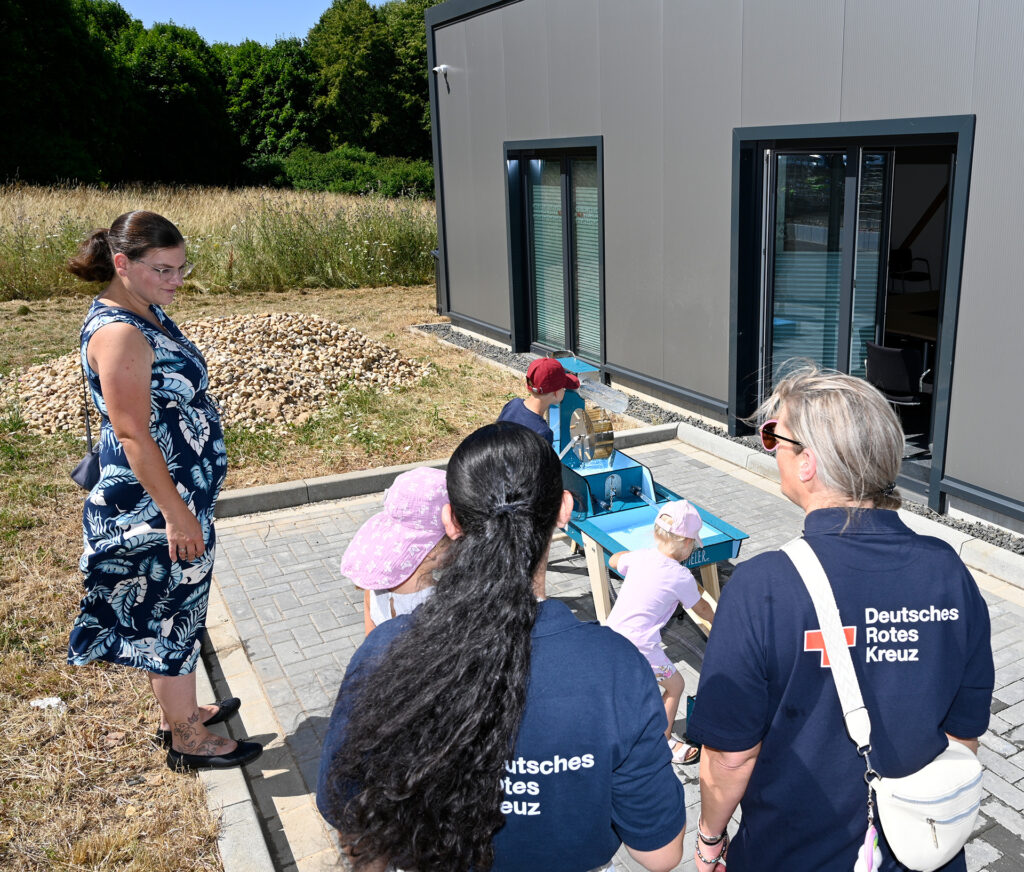 … und ein Wasserspiel zu entdecken. Foto: Henri Grüger/pp/Agentur ProfiPress