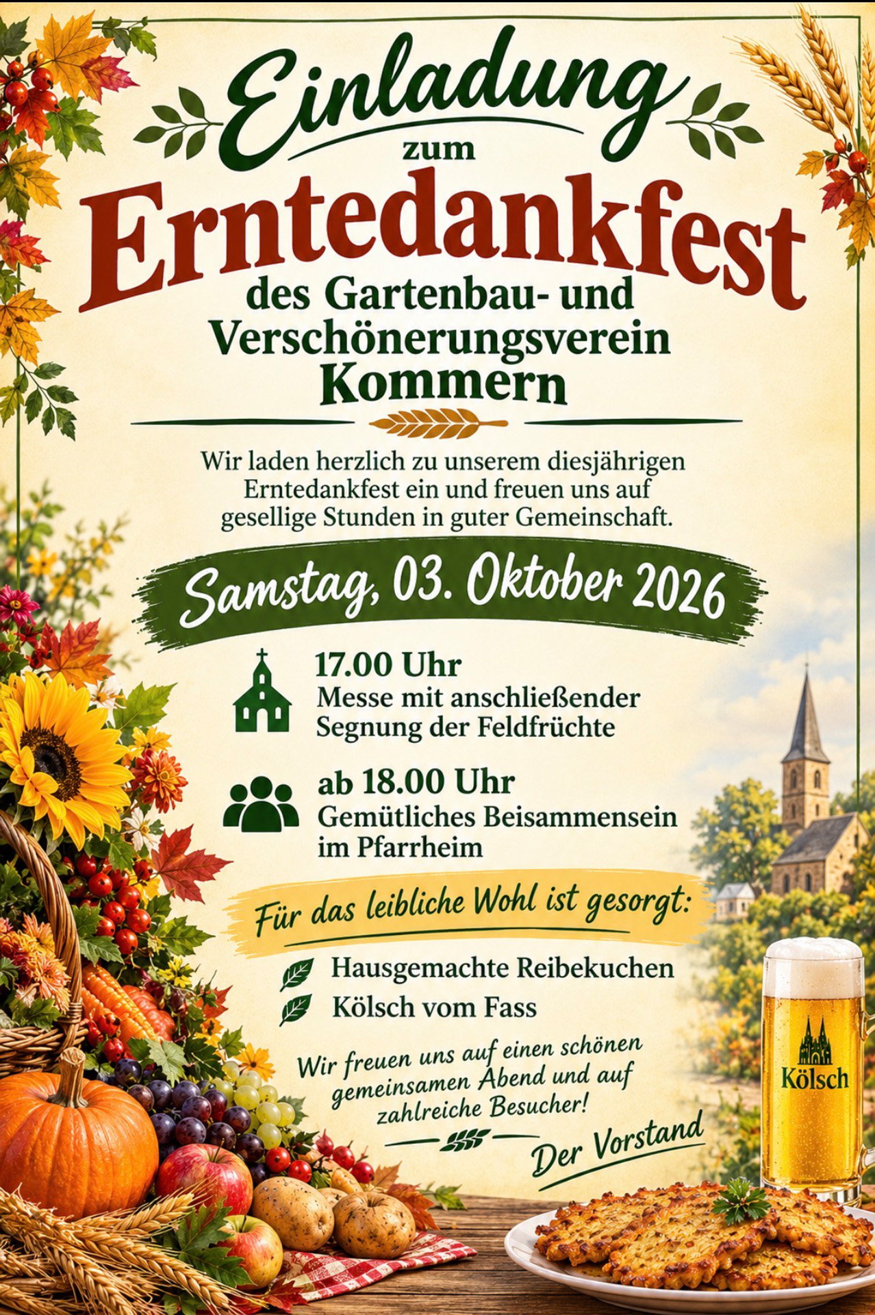 Erntedankfest in Kommern