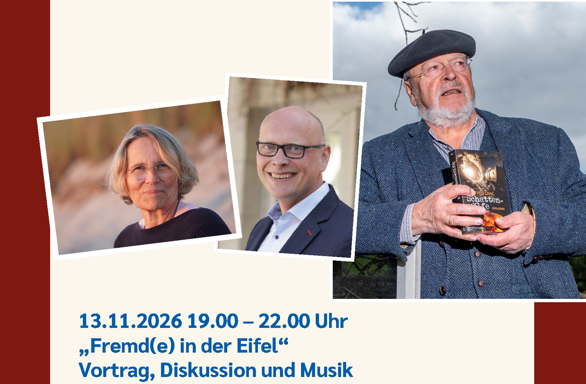 Unter dem Titel „Fremd(e) in der Eifel“ verbindet der Verein „KultiWIRt“ am 13. November Vortrag, Diskussion und Musik in Bad Münstereifel. Foto: KultiWIRt/pp/Agentur ProfiPress