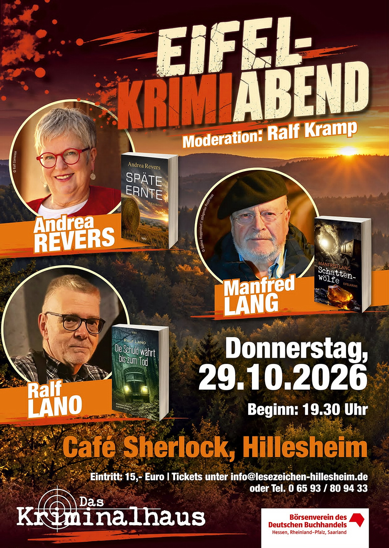 Drei Autoren, drei Morde…