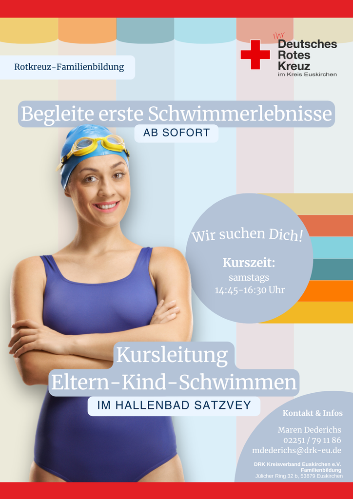 Um die ersten Schwimmerlebnisse geht es beim Eltern-Kind-Schwimmen. Grafik: DRK Euskirchen/pp/Agentur Profipress